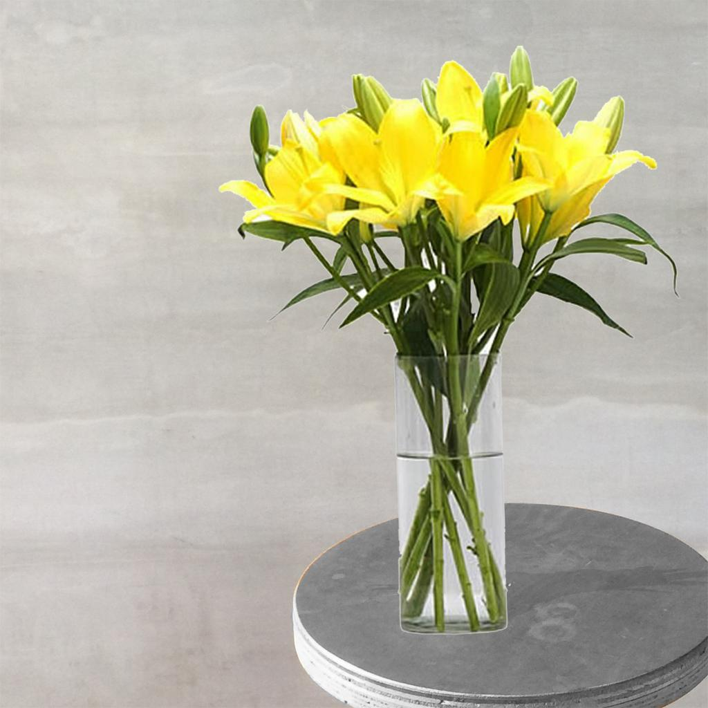 The Exotic Yellow Asiatic Lilies Bouquet