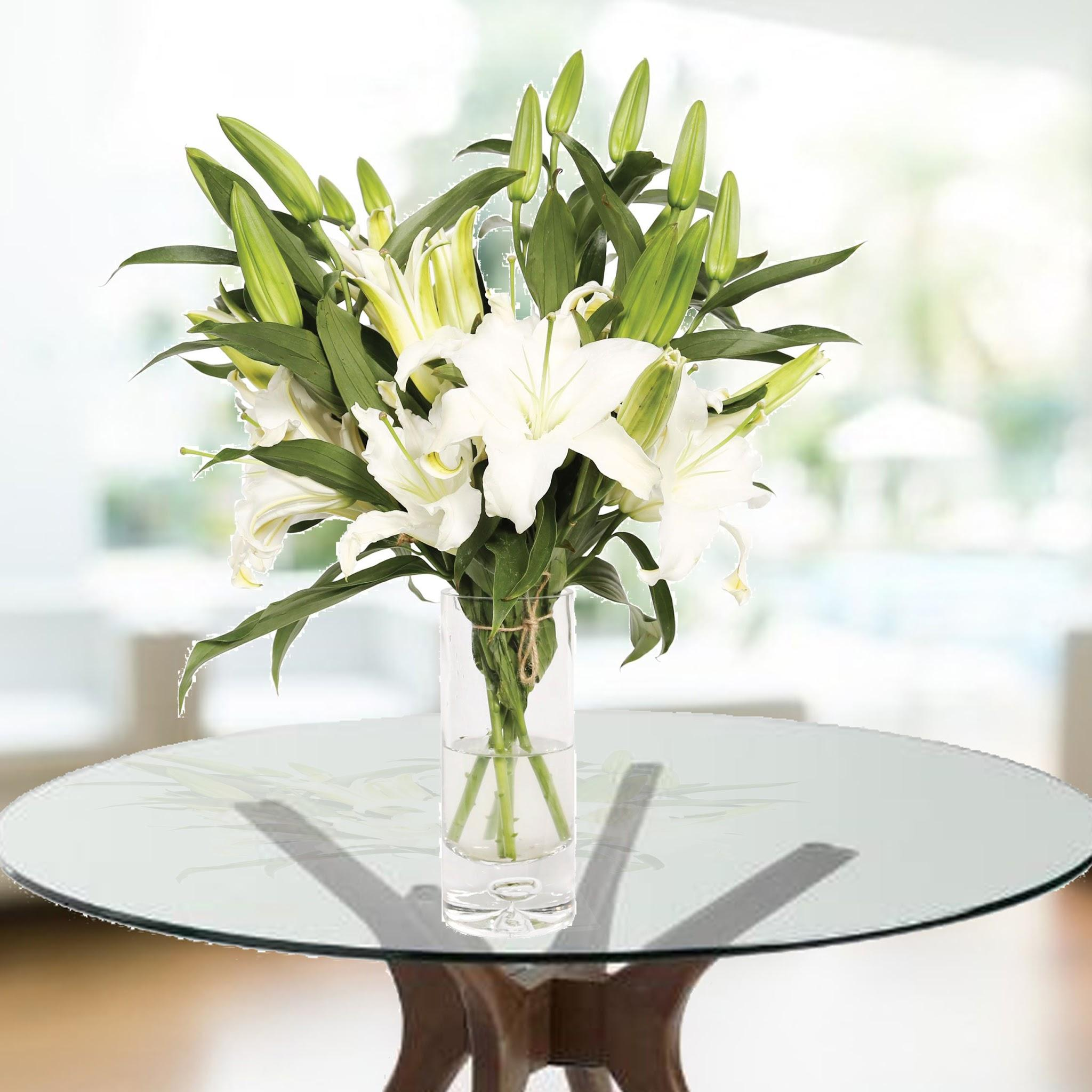 The Pure White Lilies Bouquet
