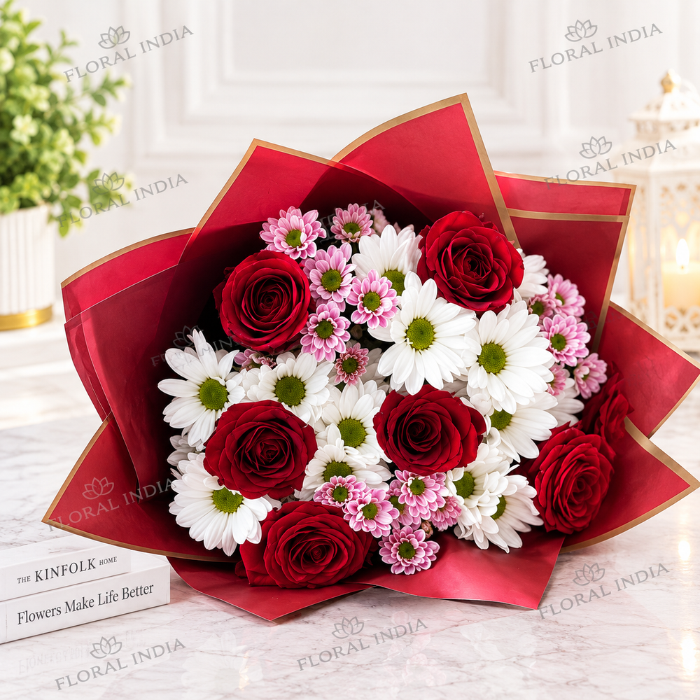 Pink & Magenta Chrysanthemum Bouquet