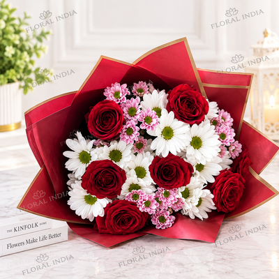 Pink & Magenta Chrysanthemum Bouquet