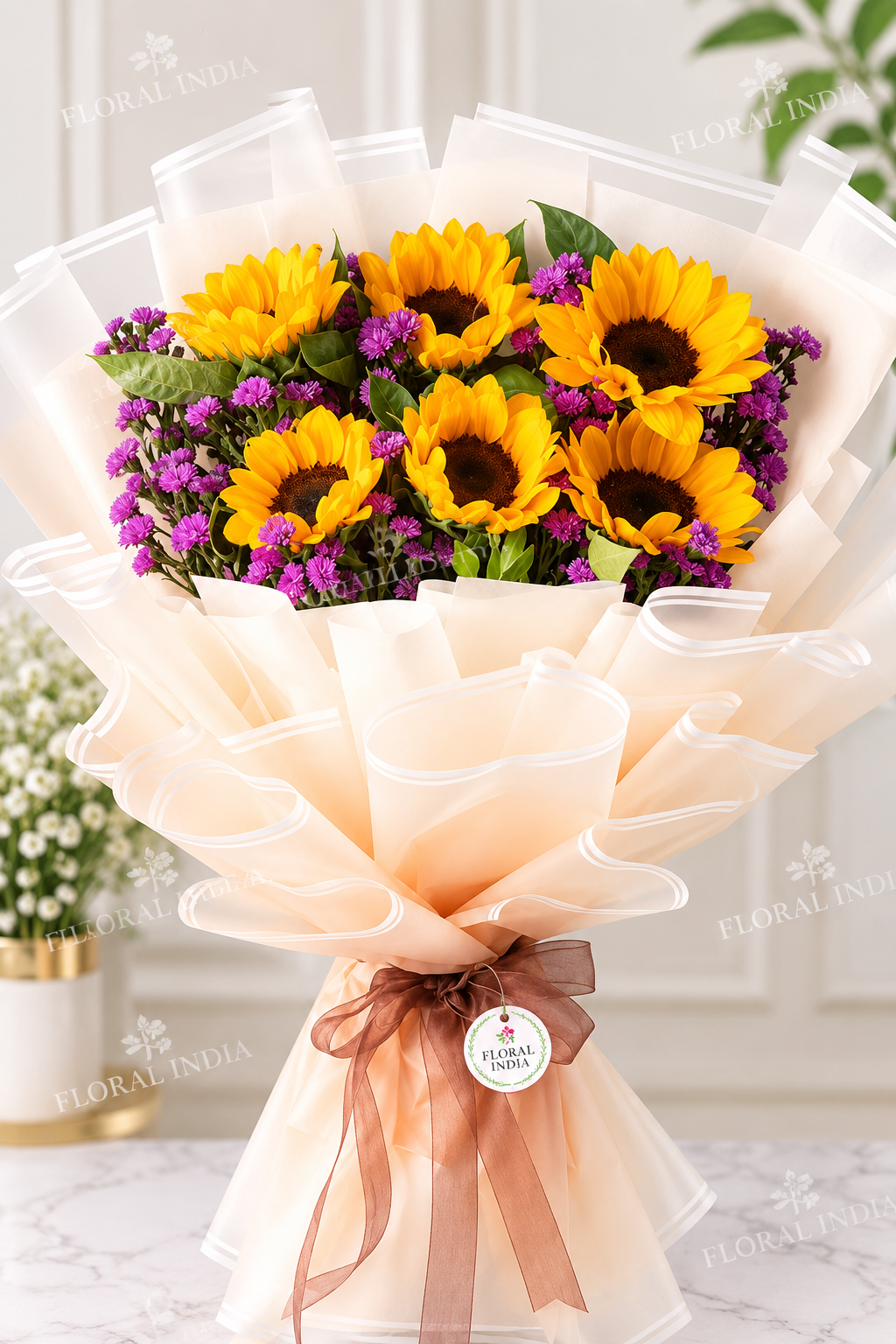 Sunny Purple Delight Bouquet