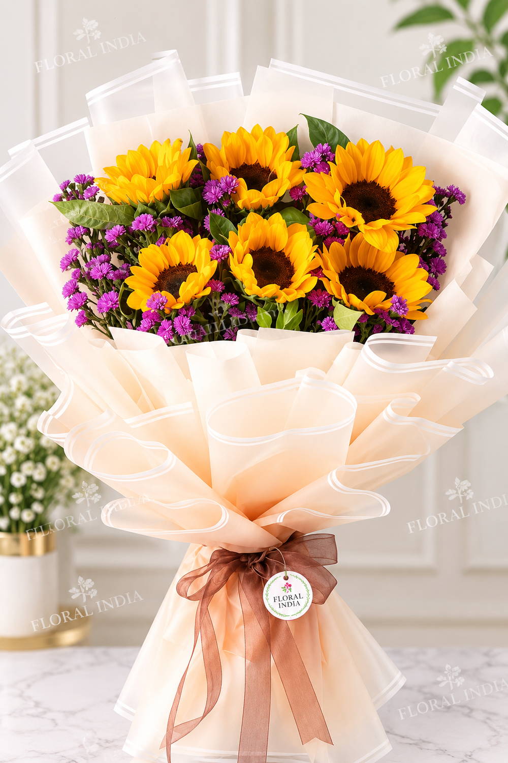 Sunny Purple Delight Bouquet