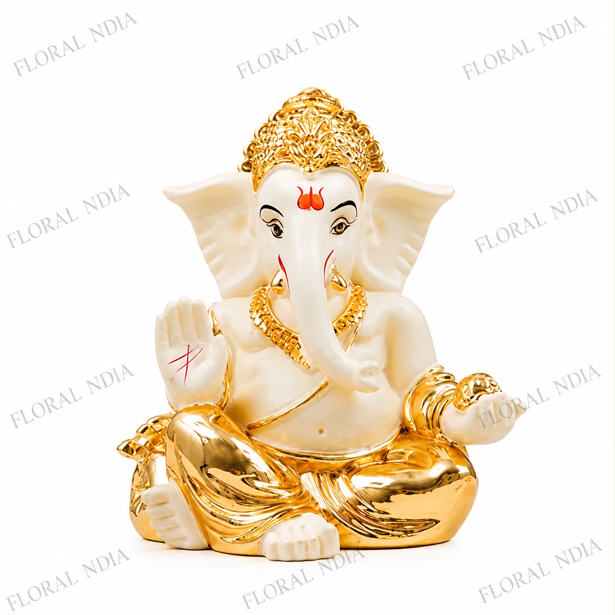 Gold Art India Gold plated gaddi Ganesh