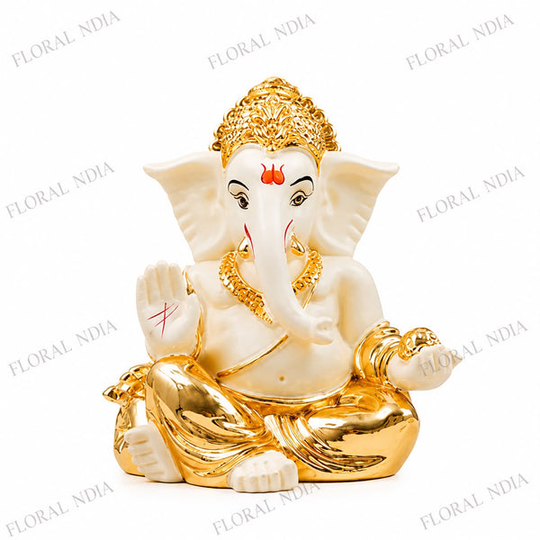 Gold Art India Gold plated gaddi Ganesh