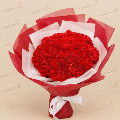 Red Carnation Love Bouquet