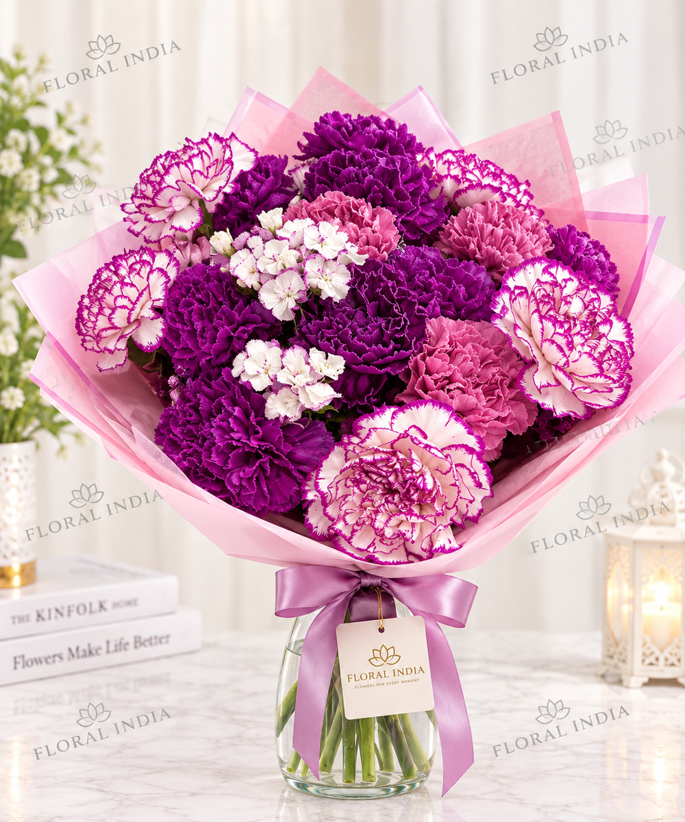 Royal purple & pink carnation