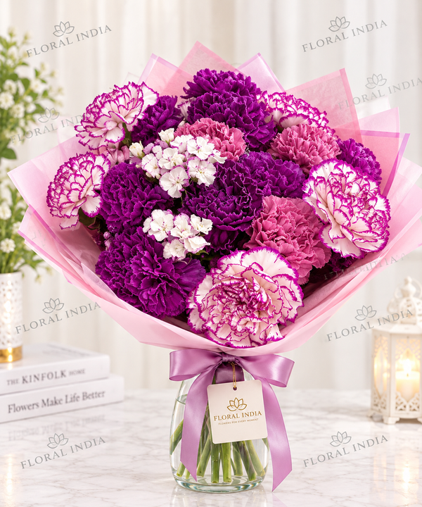 Royal purple & pink carnation