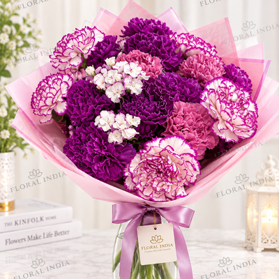 Royal purple & pink carnation