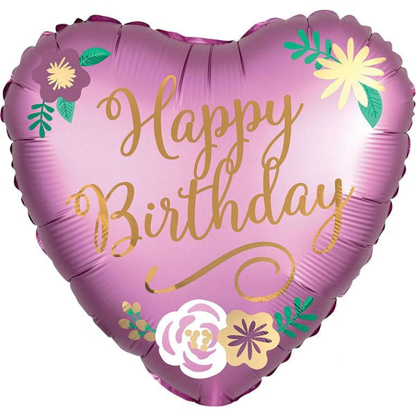 Heart shaped purple foil balloon