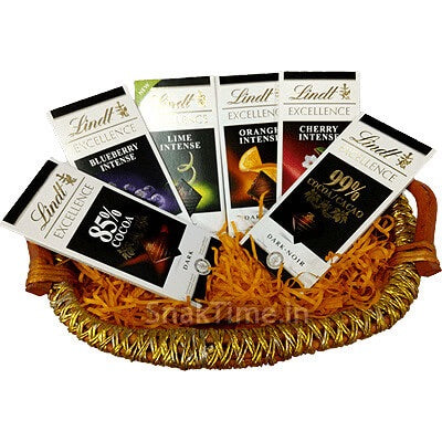 Lindt chocolate basket