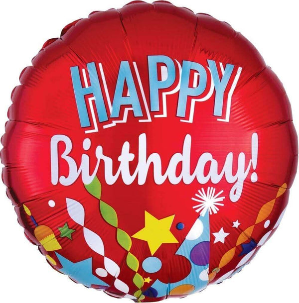 Round shaped red foil balloon