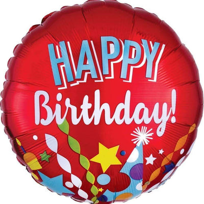 Round shaped red foil balloon