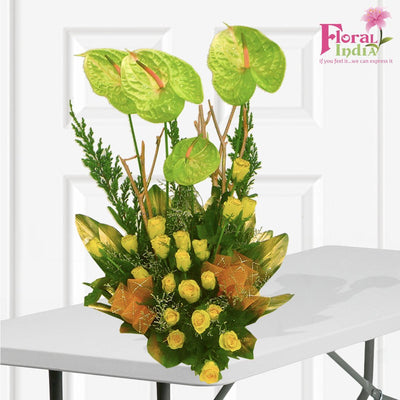 Sunrays in a Lush Green Bouquet