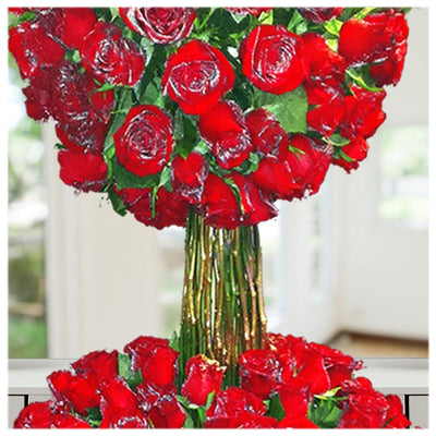 The Large Bouquet Of Red Roses