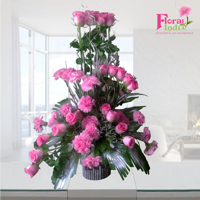 The Roses & Carnations Pink Panther Bouquet