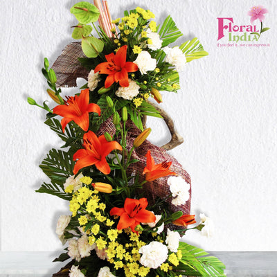 The Asiatic Lilies & Vibrant Yellow Lilies Bouquet