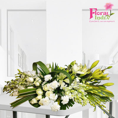 A Bouquet that spells 'Peace'
OR
A Bouquet Symbolic of Peace & Love!