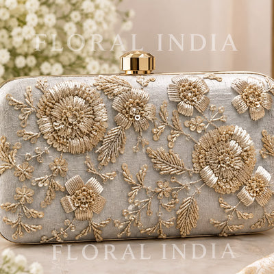 Embellished Embroidered Clutch Purse