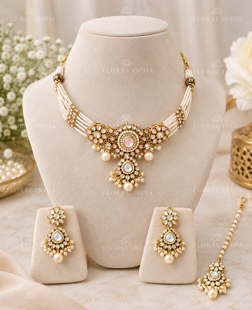 Gold-Plated Kundan & Beaded Jewellery Collection