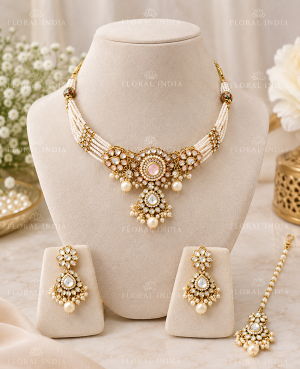 Gold-Plated Kundan & Beaded Jewellery Collection