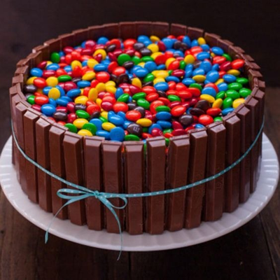 kitkat gems cake