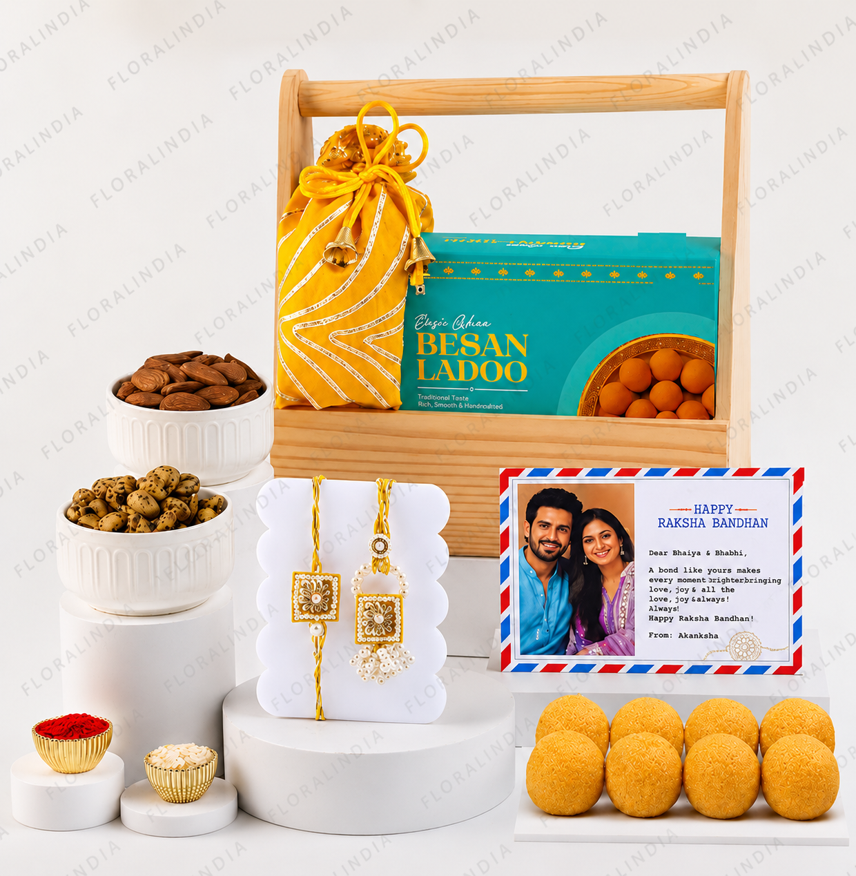 Personalised Royal Rakhi Mithai & Dry Fruit Crate