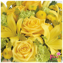A Blend Of Glowing Yellows - Lilies, Roses & Daisies