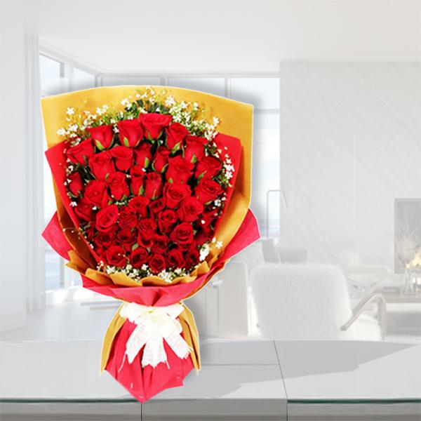 Romantic Red Roses Bouquet