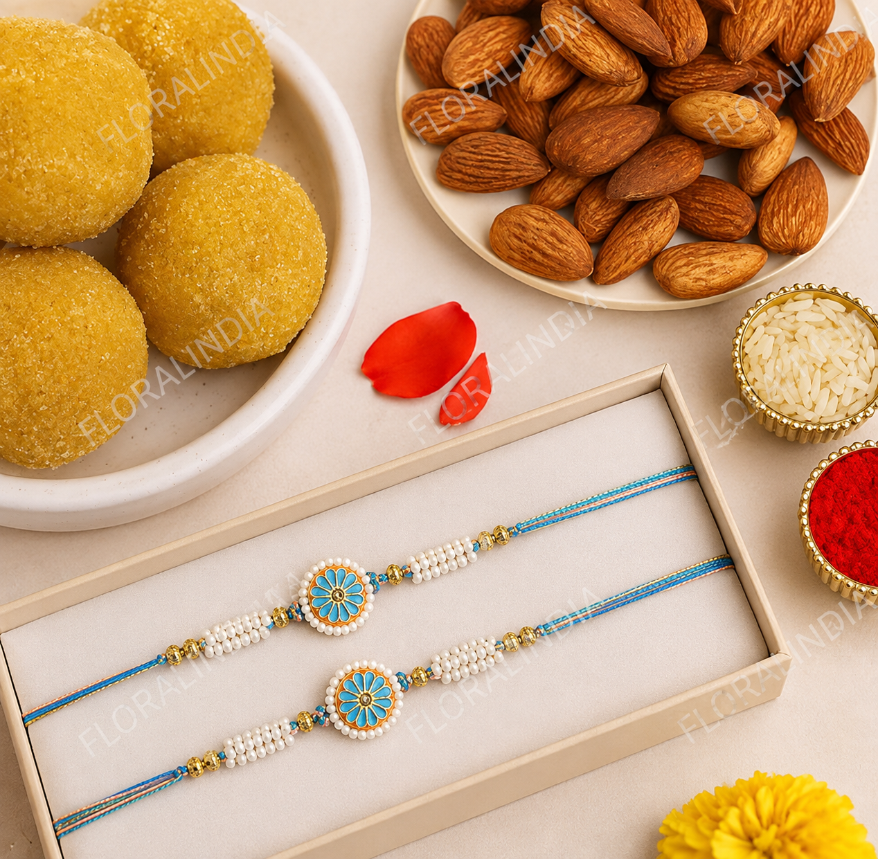 Royal Meenakari Rakhi Gift Set