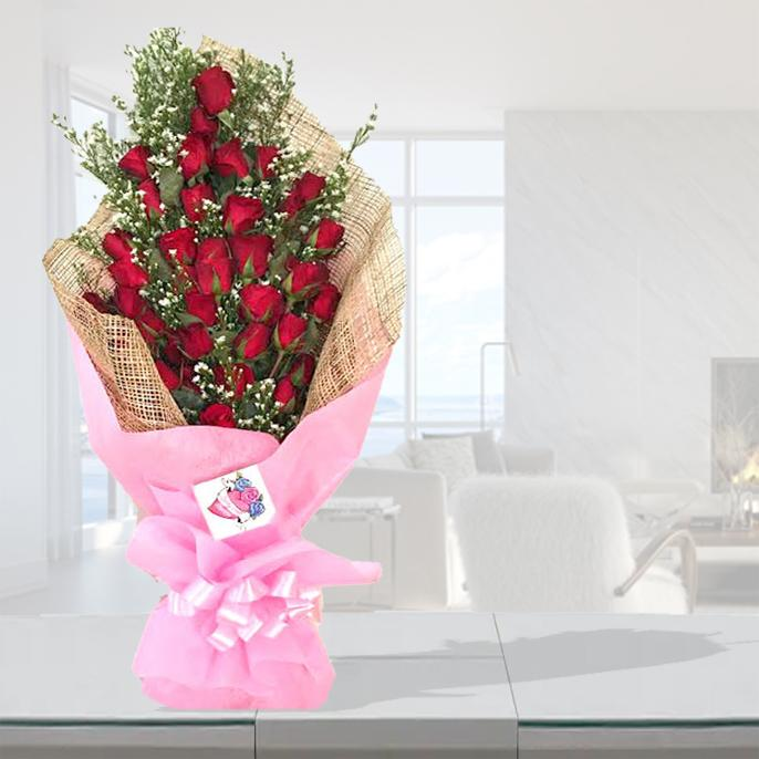 The Quintessential Red Valentines Bouquet