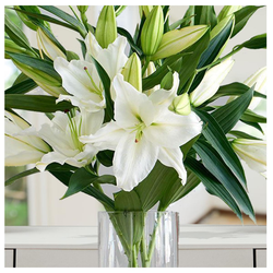 The Serene White Lilies Bouquet