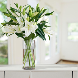The Serene White Lilies Bouquet